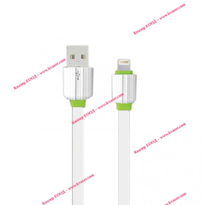 Кабел за данни, EMY MY-443, за iPhone 5/6/7 , 1.0м, бял