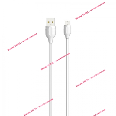 Кабел за данни LDNIO LS371  Micro USB  1.0m  бял