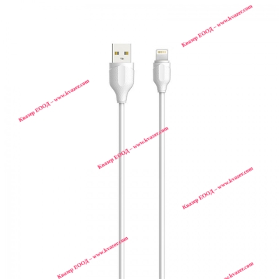 Кабел за данни LDNIO LS371, (iPhone 5/6/7/SE), 1.0m, бял