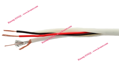 МИКРОКОАКСИАЛЕН КАБЕЛ RG59CU/48CU+2X0.50MM CU - БЯЛ