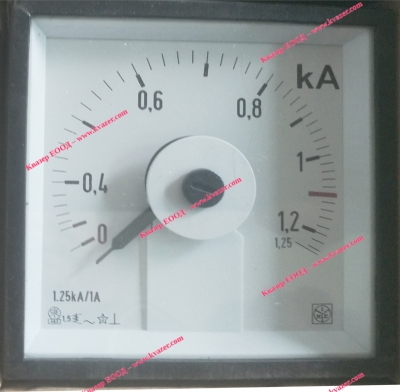 IME AQ72E Амперметър 0-1.25kA AC аналогов панелен 72x72mm AN6211D1251 TR1250/1A