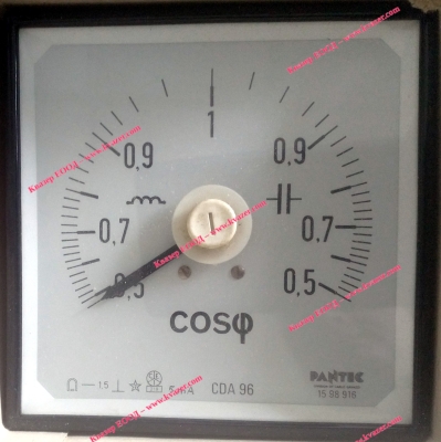 Косинус Фи метър (cos phi), 5mA, 0.5-1-0.5, аналогов панелен 96x96mm CDE 96