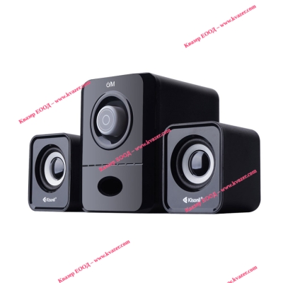 Тонколона Kisonli U-2900BT, Bluetooth, 5W+2x3W, USB, Черена