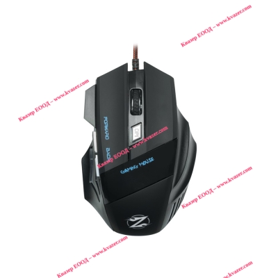 Оптична мишка 3200 DPI ZornWee G509, USB, черна