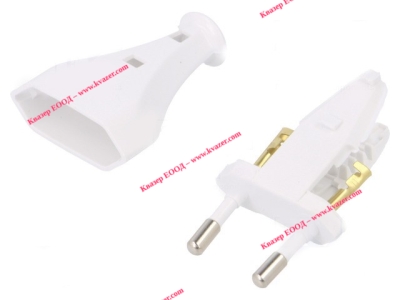 Щепсел 2P бял 2.5A 250V