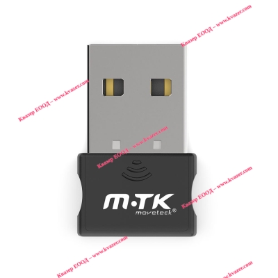 Безжичен мрежов адаптер Moveteck GT863, USB, 150Mbps, Чере