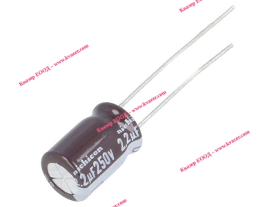 2.2uF 250V Кондензатор електролитен с нисък импеданс, THT, NICHICON UPW2E2R2MPD1TD