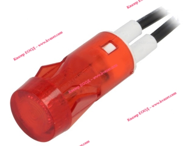 Индикаторна глим лампа червена 230VAC ф12mm BULGIN