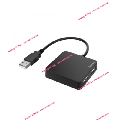 USB Хъб  Hama 4 портов USB 2.0 480 Mbit/s
