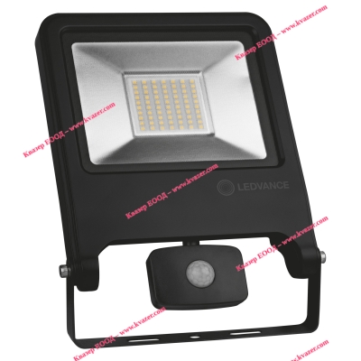 Светодиоден прожектор със сензор за движение FLOOD VALUE SEN 50W/4000K BK 4500lm IP44 LEDVANCE