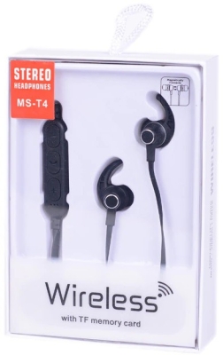 Безжични Bluetooth слушалки МS-T4, вход Micro SD, вграден микрофон
