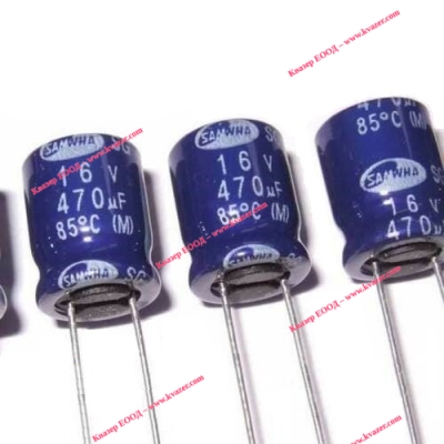 470uF 16V 10x12.5mm 85°C КОНДЕНЗАТОР ЕЛЕКТРОЛИТЕН SAMWHA
