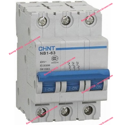 Трифазен автоматичен прекъсвач NB1-63, 2A