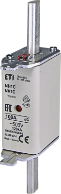 Високомощен предпазител ВП-21 / NV1/ NH1, 100А/500V