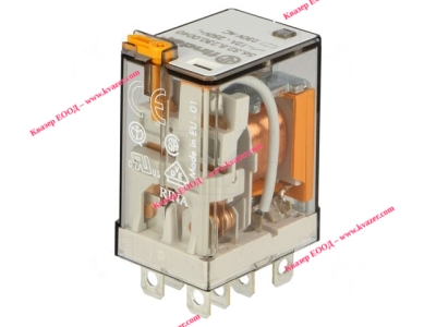Реле 56.32.8.230.0040 FINDER, 12A DPDT, бобина 230V AC