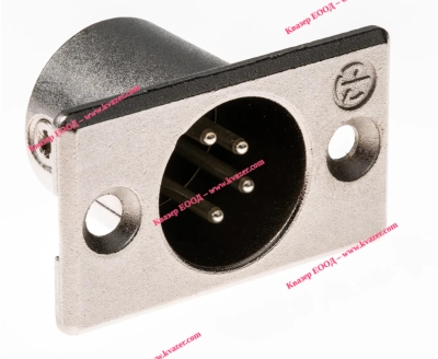 Neutrik Гнездо КАНОН XLR мъжки, PIN 4, прав, запояване