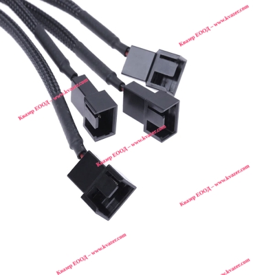 Кабел, Y-Сплитер, За вентилатори, MOLEX към 4x4PIN, 0.3m