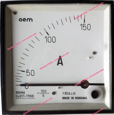 Амперметър 0-150A AC 144x144mm 1EQ144, ТТ150/5