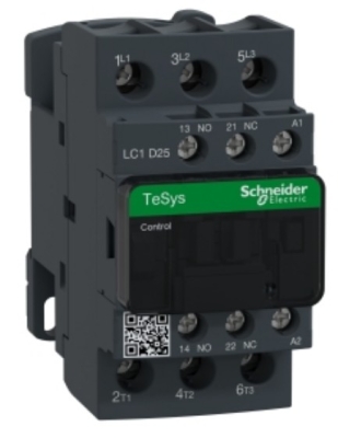 Контактор 25A AC3 11KW 230V 50HZ LC1D25P5 SCHNEIDER ELECTRIC