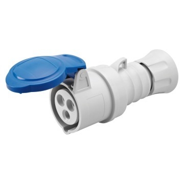 Подвижен контакт 16A, IP44, 2P+E, 230V, 6H син