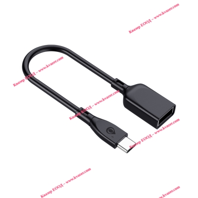 Преходник One Plus NB1233, USB F към Type-C, OTG, 0.15m, Черен
