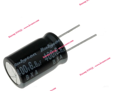 6.8uF/400V 10x16mm 105°C КОНДЕНЗАТОР ЕЛЕКТРОЛИТЕН RUBYCON