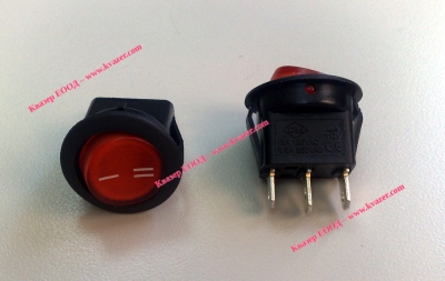 КЛЮЧ RS-102-8C7 ON-ON 250V / 6.5A ЧЕРВЕН