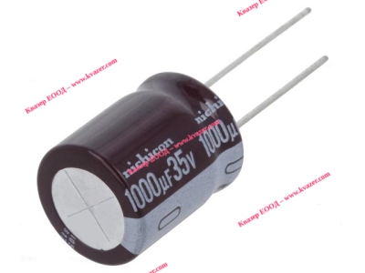 1000uF 35V 16x20mm 105 °C Кондензатор електролитен с нисък импеданс NICHICON UPM1V102MHD6