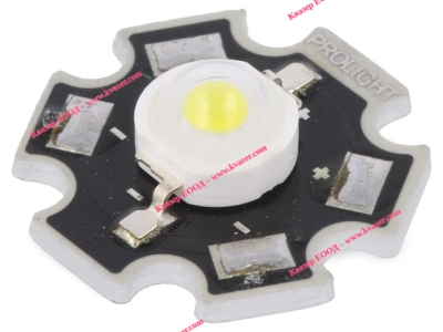 Мощен светодиод PM2E-1LWS PROLIGHT OPTO 350mA 1W 4500-5650K студено бял 120-130lm 130°