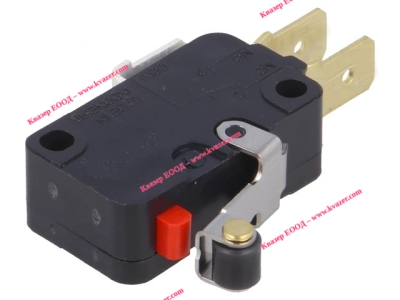 D3V-165M-1C5 - Микропревключвател с лост и ролка Omron, SPDT, 16A/250VAC, 10A/30VDC, ON-(ON)