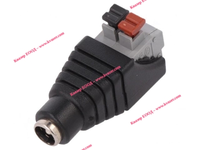 Захранваща букса женска 5.5/2.1mm с пружинна клема PC2.1-F-STB