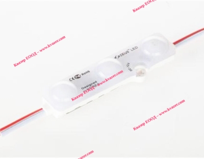 Светодиоден модул 3 LED CT-4591 17x72x12mm, 1.2W, 12VDC студено бяла светлина 15000K 96lm IP67