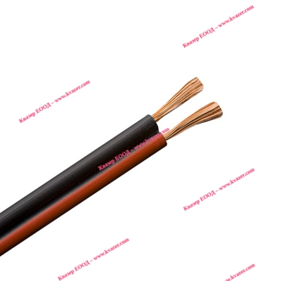 КАБЕЛ ШВПЛ-А / H03VH-H 2х2.50кв.мм. ЧЕРНО-ЧЕРВЕН