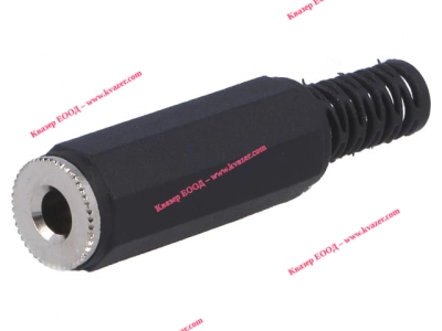 JC-122 жак стерео 3.5mm - женски, монтаж към кабел
