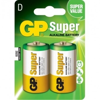 Алкална батерия SUPER LR20 1.5V GP 2бр. бл.