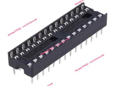 Цокъл за ИС 28PIN, 7.62mm THT растер 2.54mm