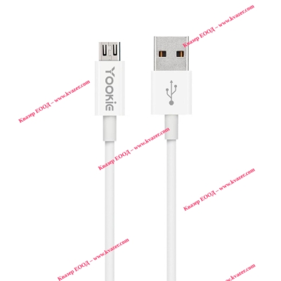 Кабел за данни Yookie CB1, Micro USB, 3.0m, Бял