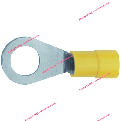Кабелна обувка ухо M6, 4-6mm2, изолирана жълта, KLAUKE X650/8