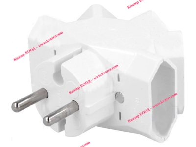 Разклонител шуко към 5x2P 6A 250V AC бял
