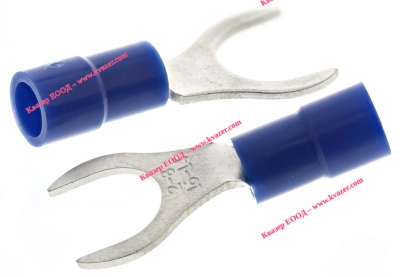 Кабелна обувка вилка M8, 1.5-2.5mm2, изолирана, синя, RS 613-9558