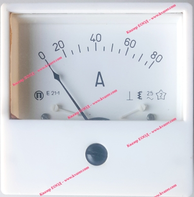 Амперметър 0-80A AC /E 21-1 аналогов панелен 80x80mm