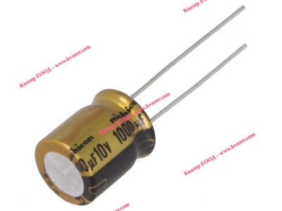 1000uF/10V Кондензатор електролитен ф10x12.5mm UFW1A102MPD NICHICON