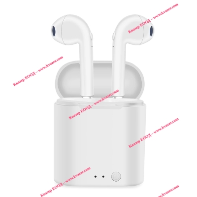 Bluetooth слушалки HBQ i7 TWS, бели