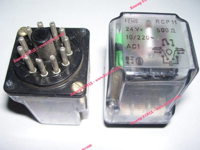 Реле FEME RCP11 3PDT, бобина 24V AC