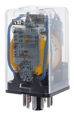 Реле ELESTA KR 11P 6A 3PDT, бобина 220V AC