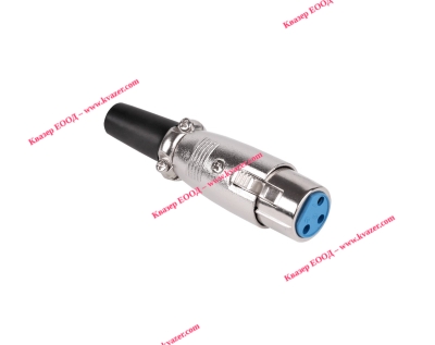 Женски канон XLR за монтаж на кабел 3pin