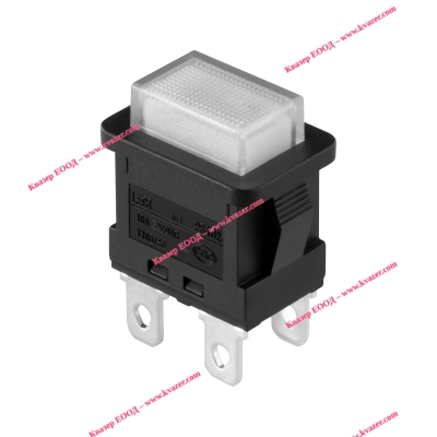PUSH ключ 16A 250V светещ, бял
