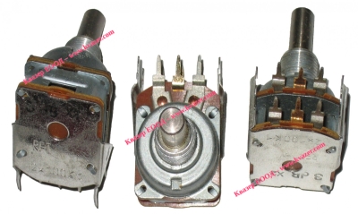 RFT Потенциометър, стерео, 2x100K1 ос D6mm