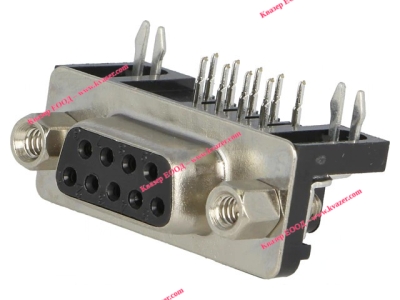 КУПЛУНГ D-SUB 9 PIN ЖЕНСКИ за PCB под ъгъл 90гр. (платков монтаж)