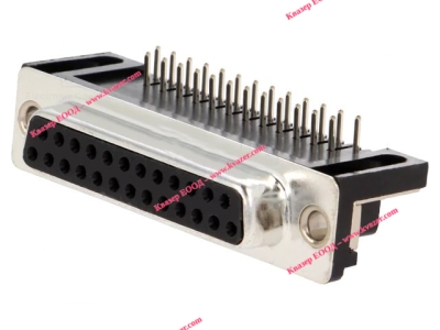 КУПЛУНГ D-SUB 25 PIN ЖЕНСКИ за PCB под ъгъл 90гр. (платков монтаж)